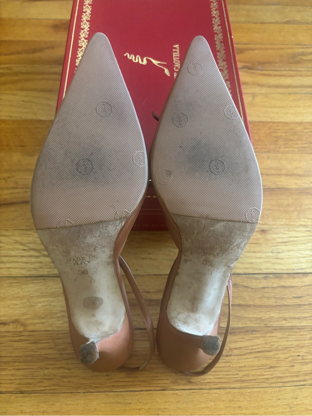 Rene Caovilla Red Cala Lilly heels 39 - Picture 6 of 8